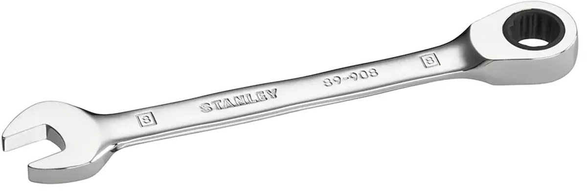 Stanley STMT89919-0 - Pijp- en Ringsleutel - Grijpkop van 19 mm - 72 Tands - Ergonomisch Ontwerp - Kwaliteitsmaterialen