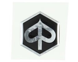 Sticker logo voorscherm zwart zwart 3d Piaggio Zip 2000 Zip 4-takt