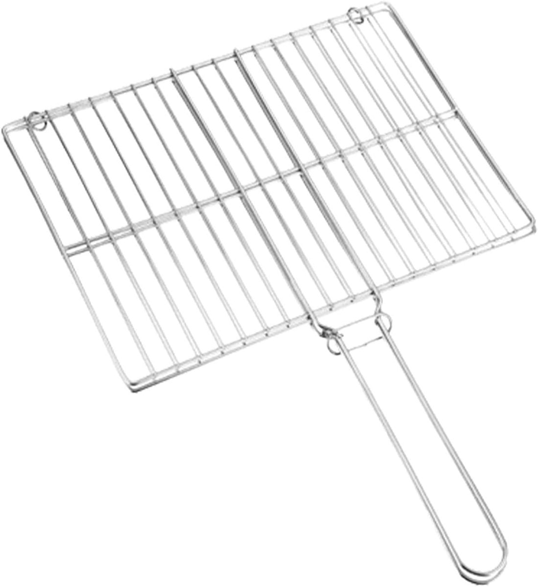 Grill Mand - Visrooster Bbq - Zeevruchten Grillen - Lange Handgreep - Medium Maat