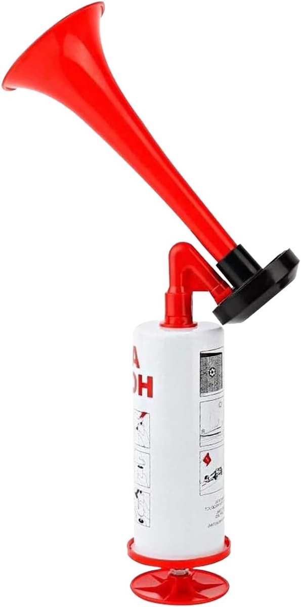 Handmatige Luidspreker - Geluidmaker Prop - Evenementen Support - 120dB Geluidsprojectie - 20x13x10 cm - Rood