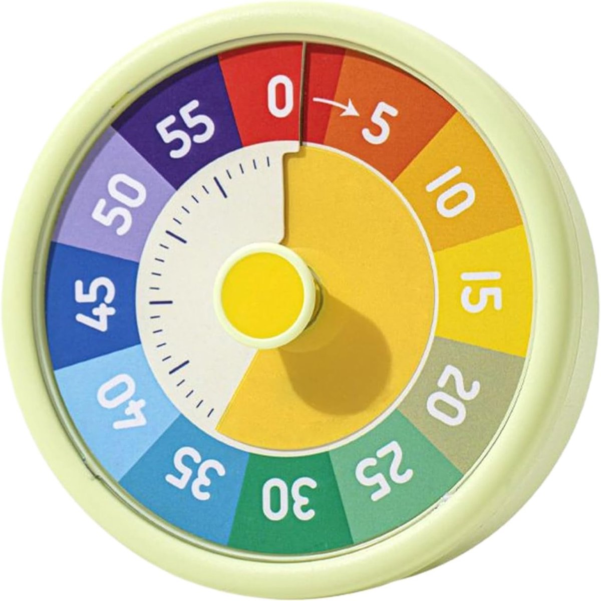Visuele Timer - Klok met Timer - Tijdsbeheer Kinderen - Stille Werking - 11x5x5 cm - Groen