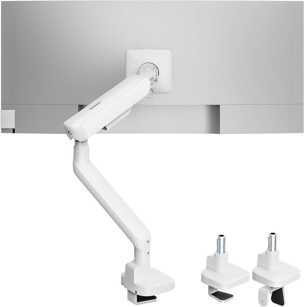 Monitorhouder - Beeldschermarm - Ergonomisch Werken - 360 Graden Draaibaar - 17-40 Inch - Wit