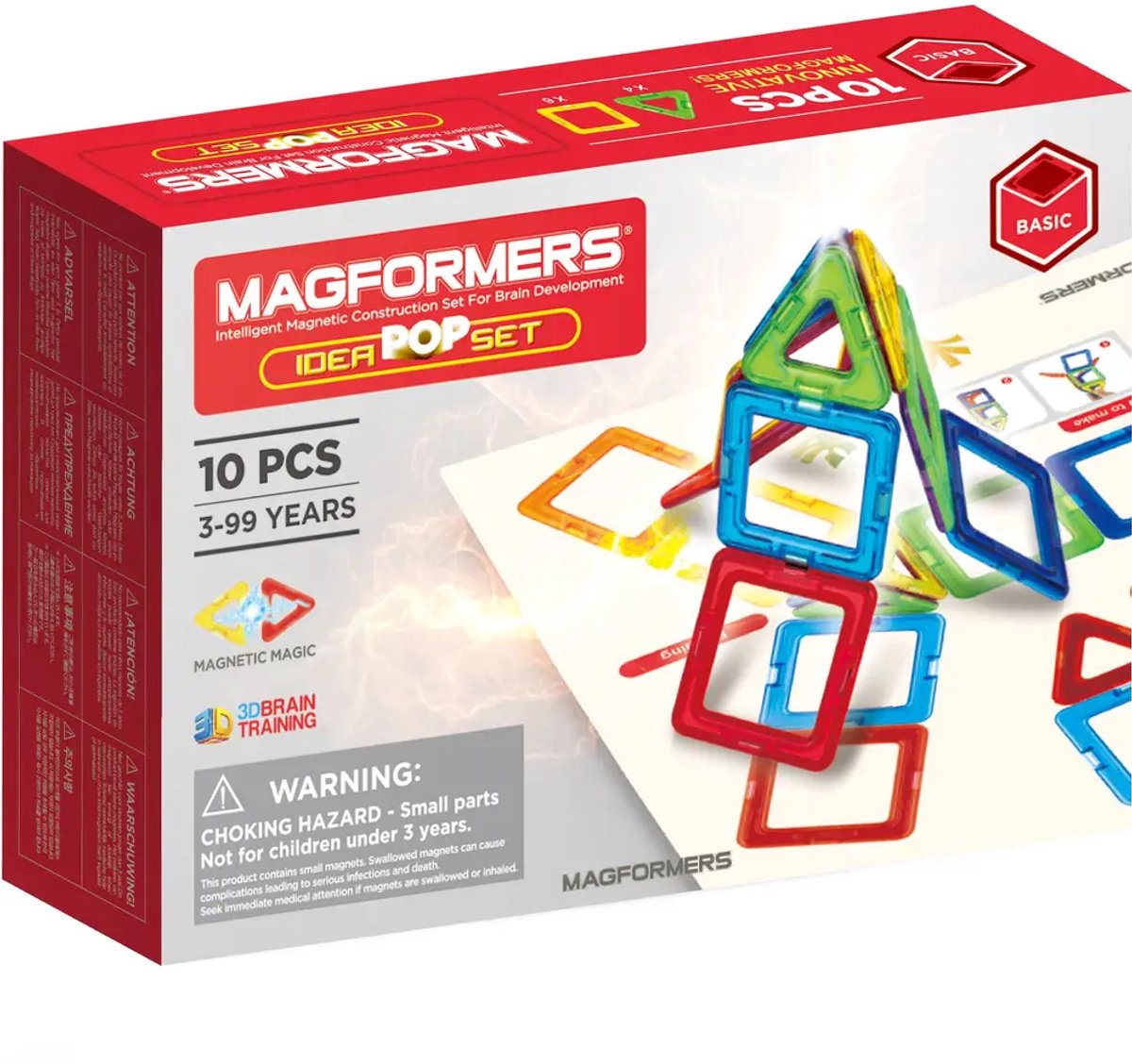 MAGFORMERS magnetisch bouwspeelgoed Idea Pop Set 10-delig kleurrijk.