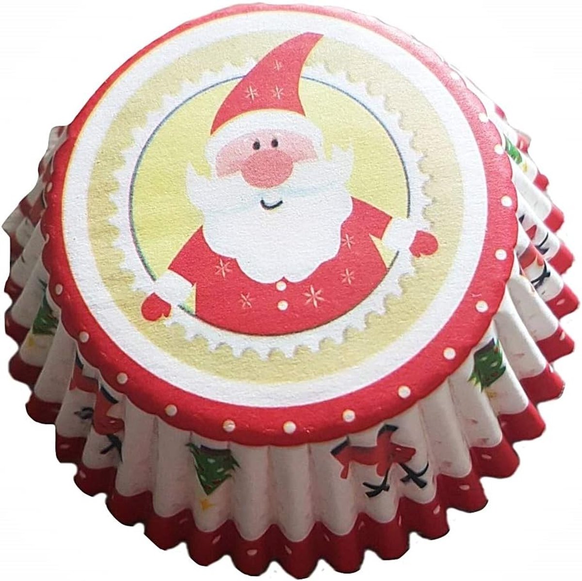 Papieren Bakvormpjes - Muffin Hulzen - Feestelijk Bakken - 100 Stuks Set - 7cm Diameter - Rood