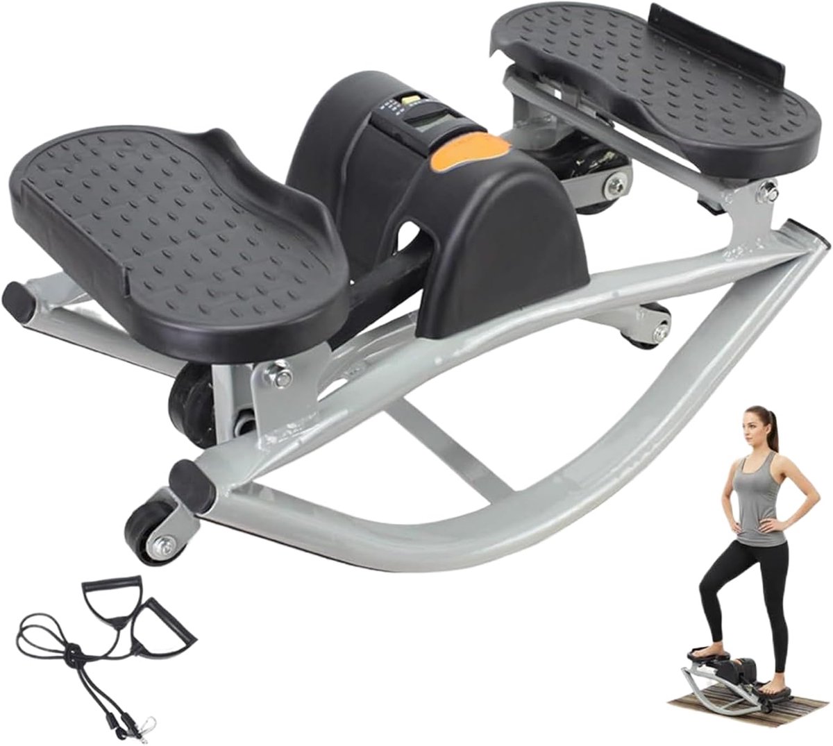 Fitness Stepper - Schommel Machine - Thuis Trainen - Gewrichtsvriendelijk Ontwerp - 50x25x25cm
