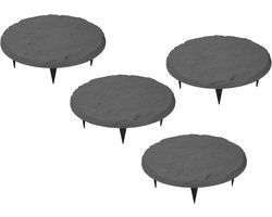 Ronde Stapstenen - Tuinpad Stenen - Buiten Decoratie - Met Grondpennen - 399 cm Diameter - Grijs