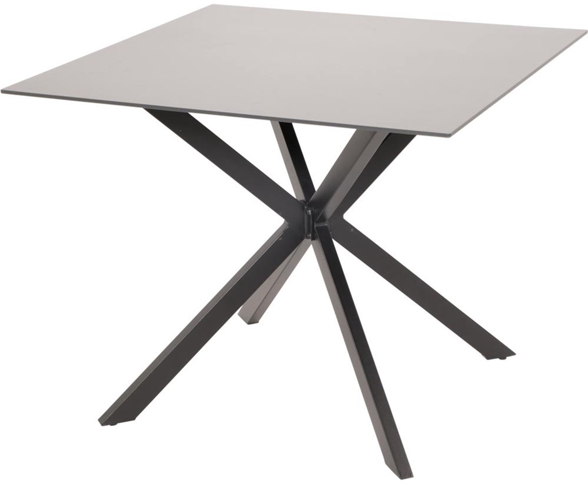 Lesli Living - Tuintafel Crest - Zwart - 90x90x73cm