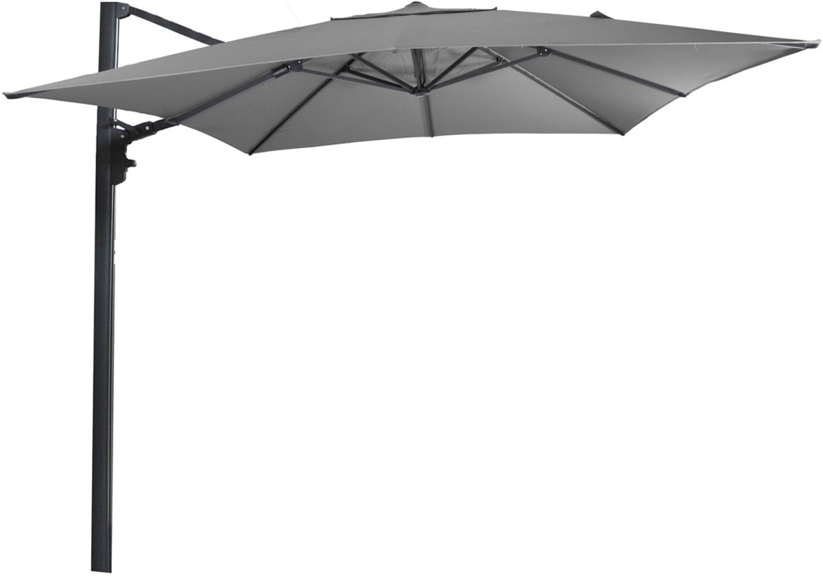 Lesli Living - Push-up parasol Virgo - Grijs - 300x300cm