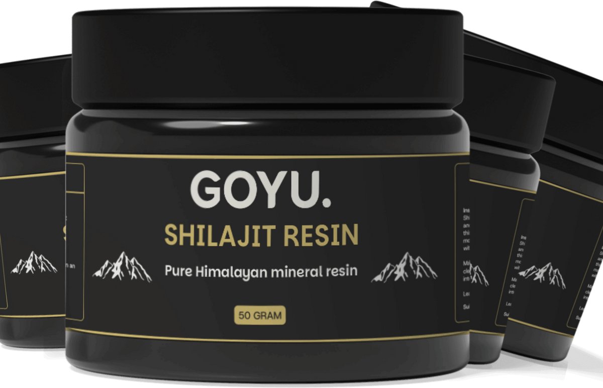GOYU Shilajit Resin Combideal 4x 50 gram - Himalaya Mumijo – Shilajit gummies - shilajit 100% pure - Testosterone - Vegan - Zonder toevoegingen - Lab getest -