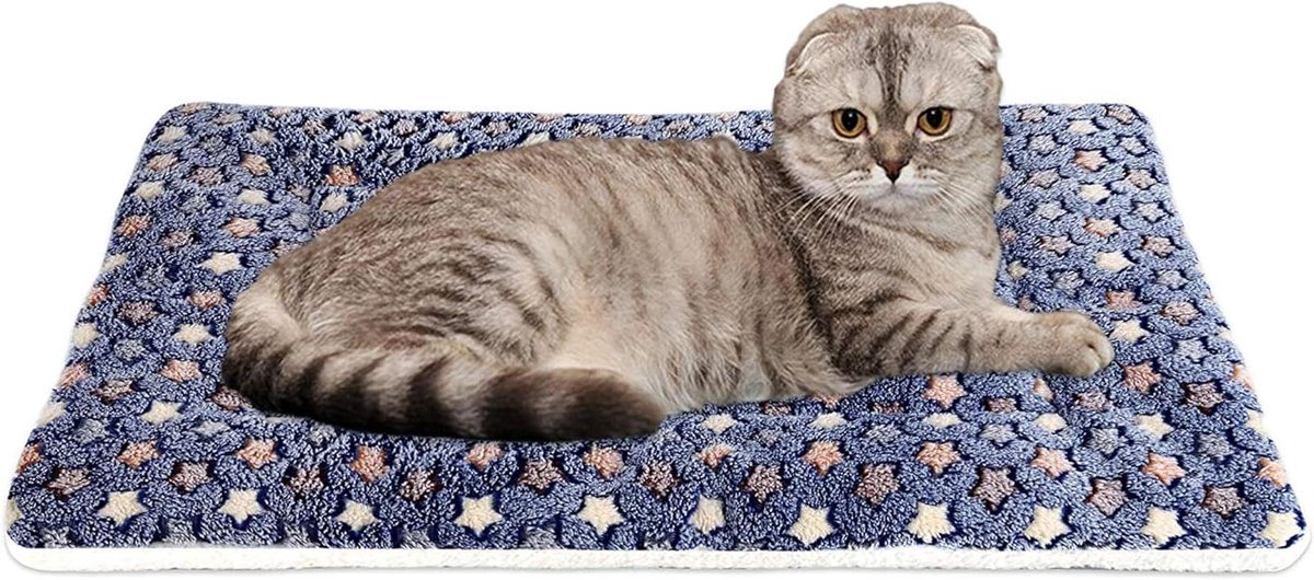 Huisdier Deken Flanel - Huisdier Mat Kussen - Slapen Ontspannen - Dubbellaags Zacht Warm - 50 x 32 cm