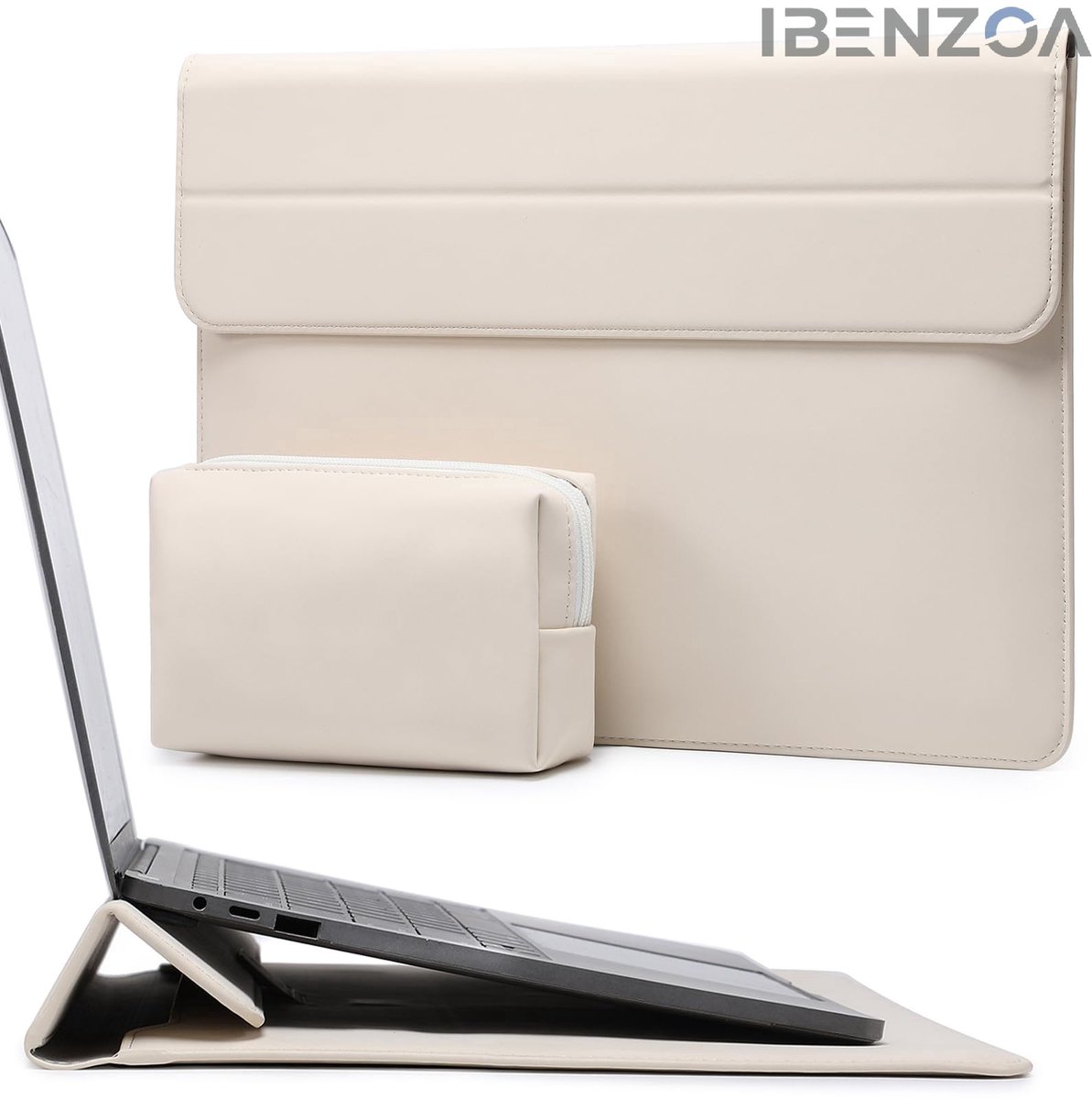 Luxe Laptophoes - Beige - 13 inch - Softcase