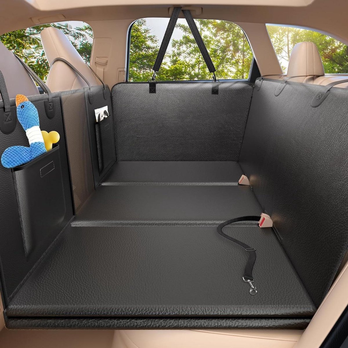 Honden Autostoelhoes - Autobench Achterbank - Reizen met Huisdier - Waterdicht PU Materiaal - 157 x 132 cm - Zwart