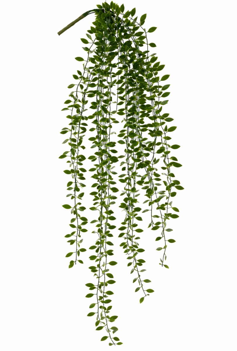 HEM Kunststruik Hangplant 89 cm – Multicolor Groen – Realistisch Design – Kunstplant voor Woonkamer of Badkamer