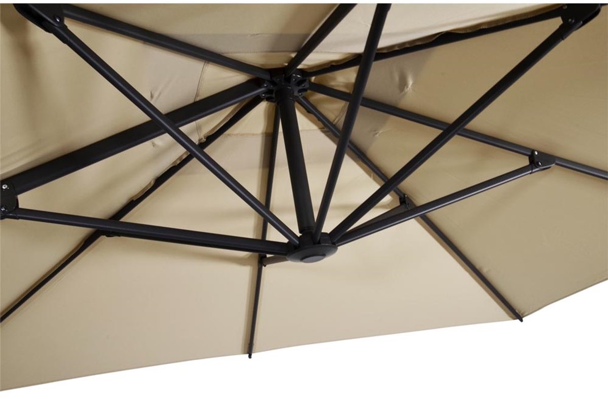 Lesli Living - Push-up parasol Libra - Beige - 250x250cm