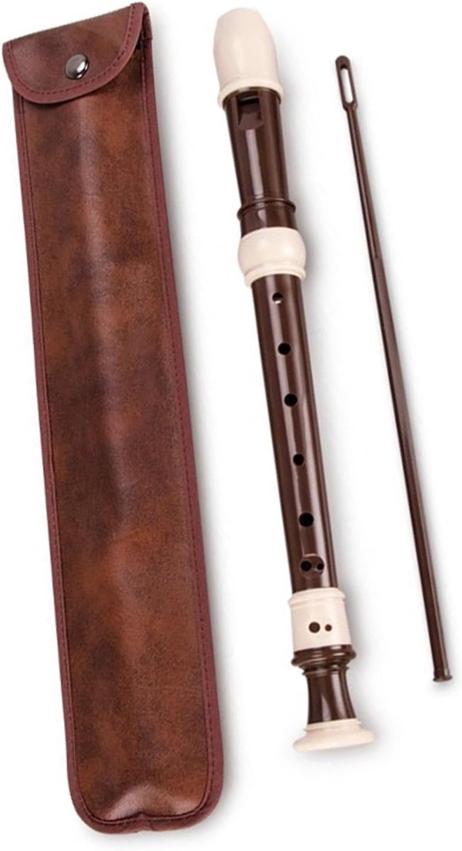 Sopraan Blokfluit - Houten Fluit - Muziek Leren - 8-Gats Ontwerp - 35cm Lengte - Beige