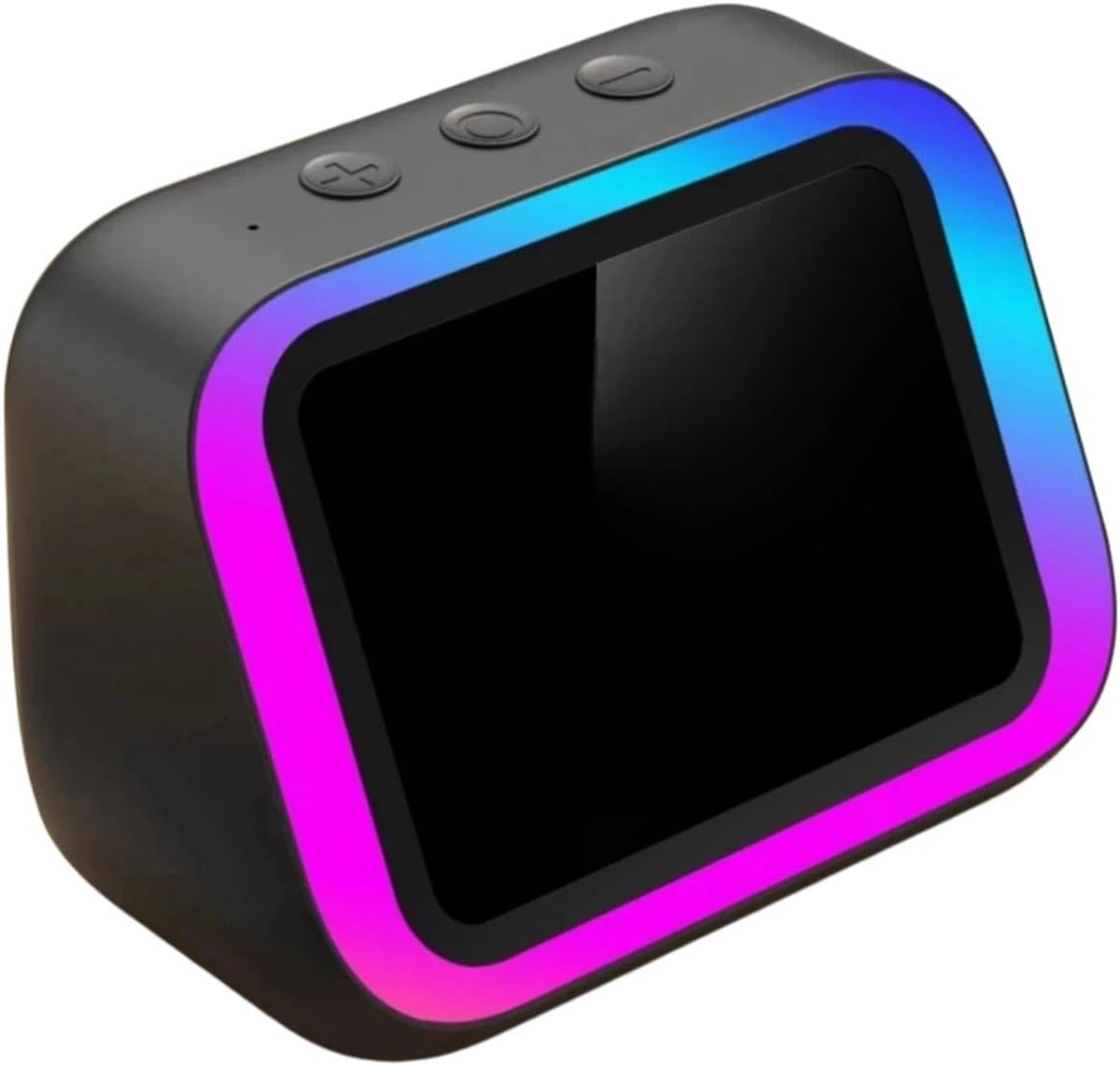 Slimme luidspreker - HD display speaker - Slaapkamer kantoor - AI spraakassistent - Compact draagbaar - Zwart wit