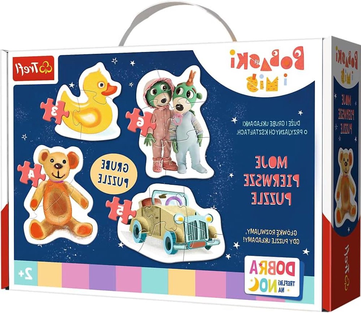 Babypuzzel - Vloerpuzzel Kinderen - Ontwikkeling Baby - 4 Verschillende Puzzels - Dikte 3-6 Elementen - Bobcats en Teddyberen