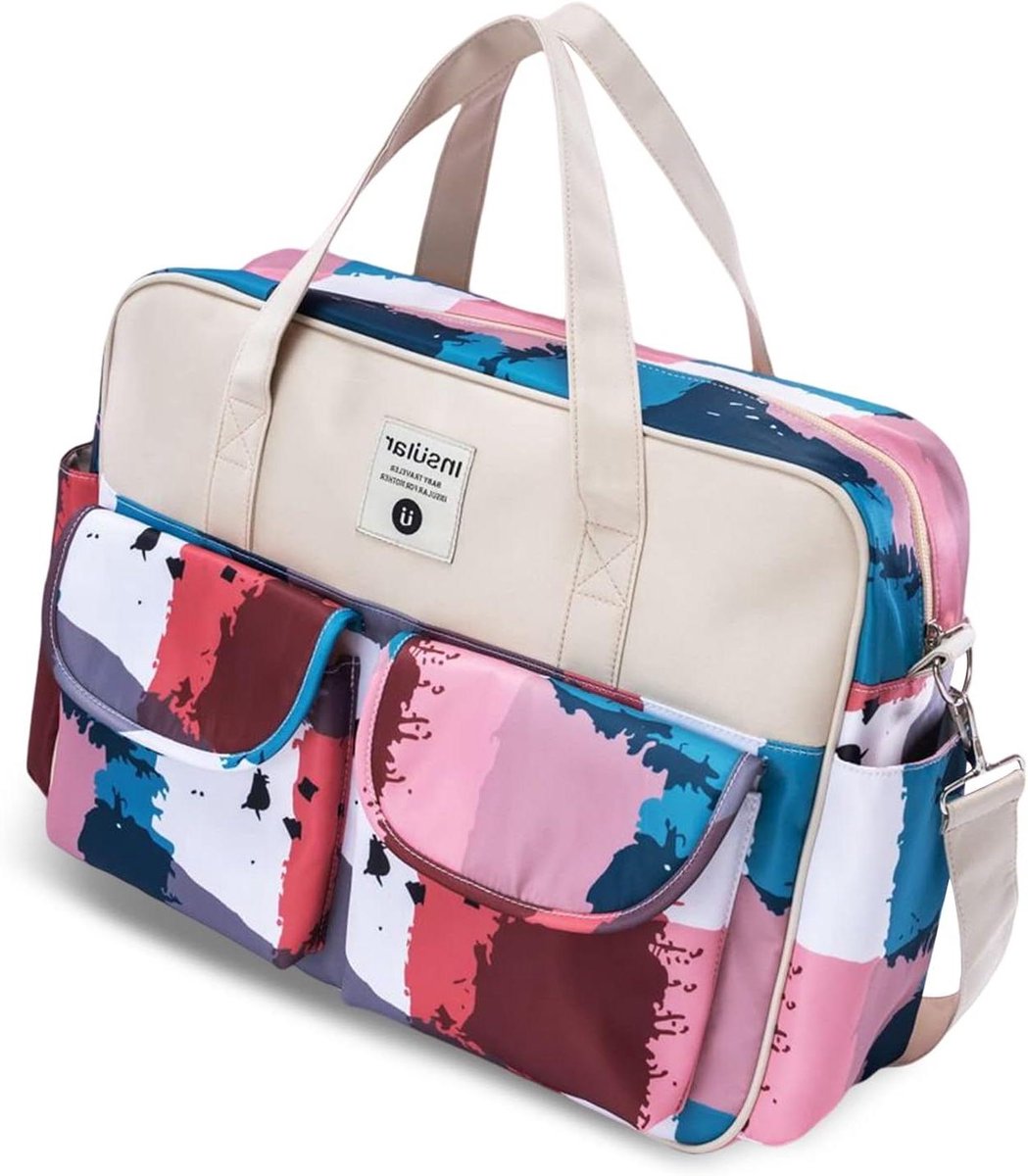Baby Luiertas - Aankleedtas Satchel - Baby Verzorging - Waterdicht Nylon Materiaal - 39x12.5x29cm - Kleur stiksels
