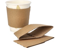 100 Sleeves voor koffiebekers pure Ø 8 cm · 230cc BIO bruin