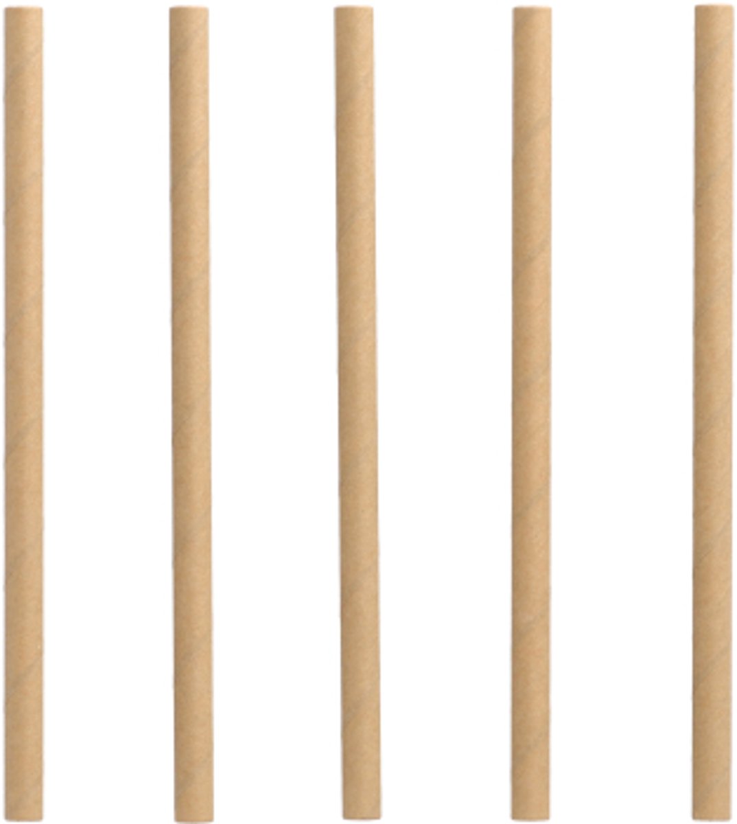 8x 500 Cocktail drinkrietjes papier Ø 7 mm · 15 cm bruin