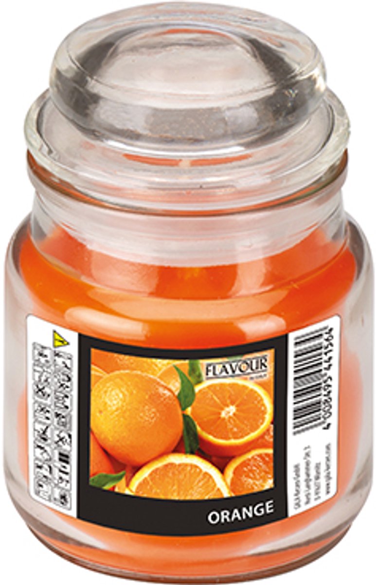 6x GALA Snoeppot met waxvulling Ø 60 mm · 85 mm oranje - Sinaasappel