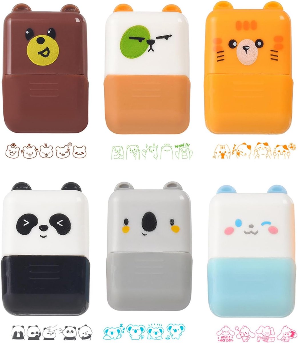 Stempelrollers Voor Kinderen - Dieren Tekenen - Fijne Motoriek - Zes Delen Set - 126 x 52 x 28 cm