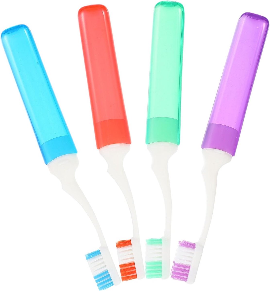 Reistandenborstels - Fijne Haren Borstels - Dagelijkse Mondhygiëne - Opvouwbaar Ontwerp - 17.5 cm - Assorti