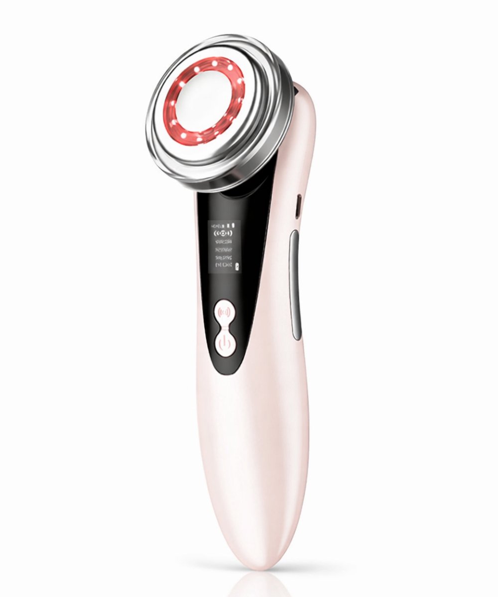 HG Aesthetics Premium Gezichtsmassage Apparaat met LED Lichttherapie & EMS – Gezichtsreiniger Anti-Aging – Diepe Reiniging, Huidversteviging & Oogverzorging – Huidverzorging Apparaat voor Dagelijks Gebruik- Roze