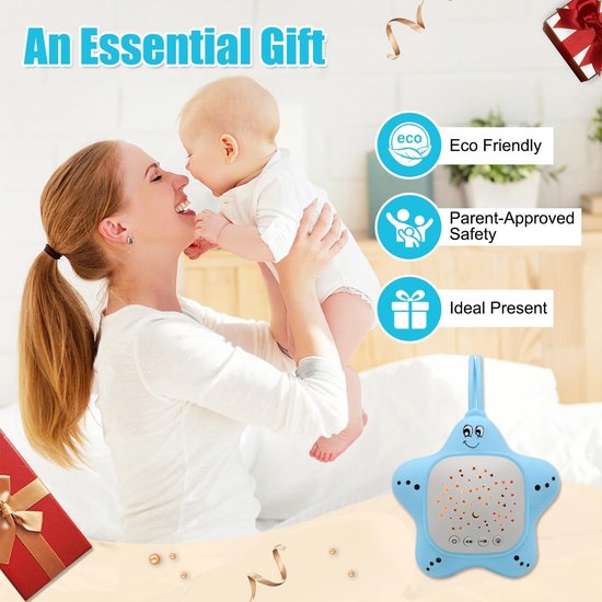 Baby Geluidsmachine - Witte Ruis Machine - Slaap Hulp - Sterrenprojector - 11.4 cm - Wit — afbeelding 3
