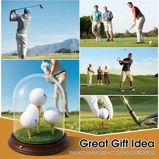 Golfbal Vitrine - Golfbal Houder - Memorabilia Tonen - Met LED Verlichting - Acryl en Hout — afbeelding 4