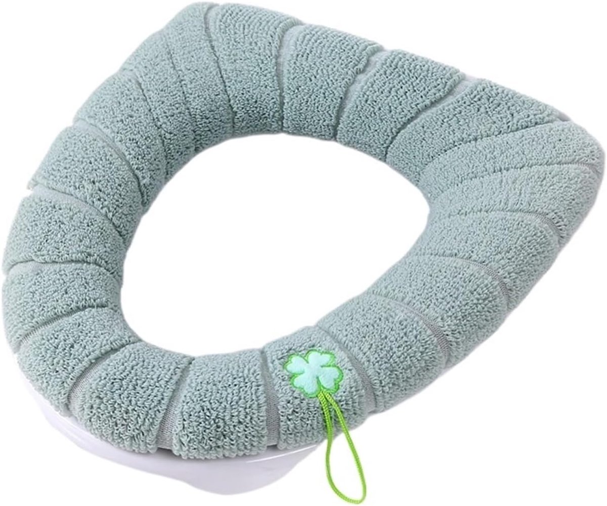 Toiletbrilhoes - Warme Hoes - Hygiënisch Warm Zitten - Universele Pasvorm - Zacht Kussen - Groen