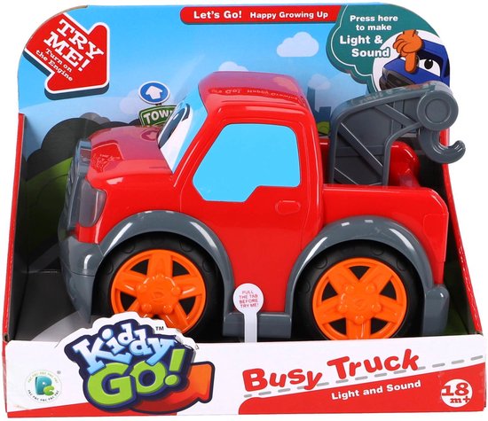 Overige Merken Kiddygo Busy Truck + Licht En Geluid Rood