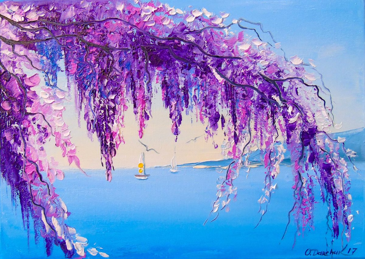 Enjoy Puzzle legpuzzel Wisteria by the Sea - 1000 stukjes puzzel.