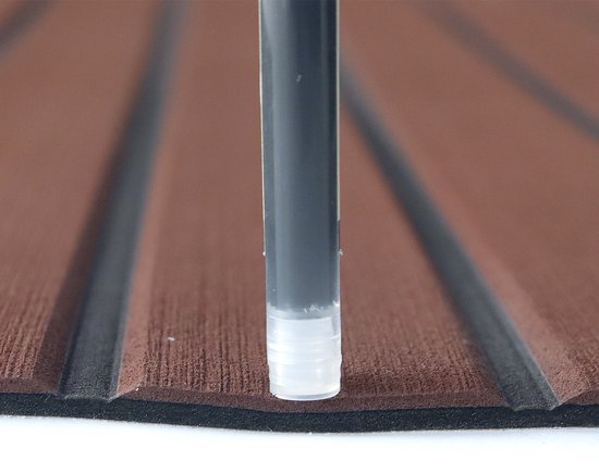 EVA Teak Foam Bootmat Pro Series – Zelfklevende Premium Decking Mat – Anti-Slip Bootvloer – 240x60 cm – Donker bruin met Zwarte Lijnen – TeakFoamShop