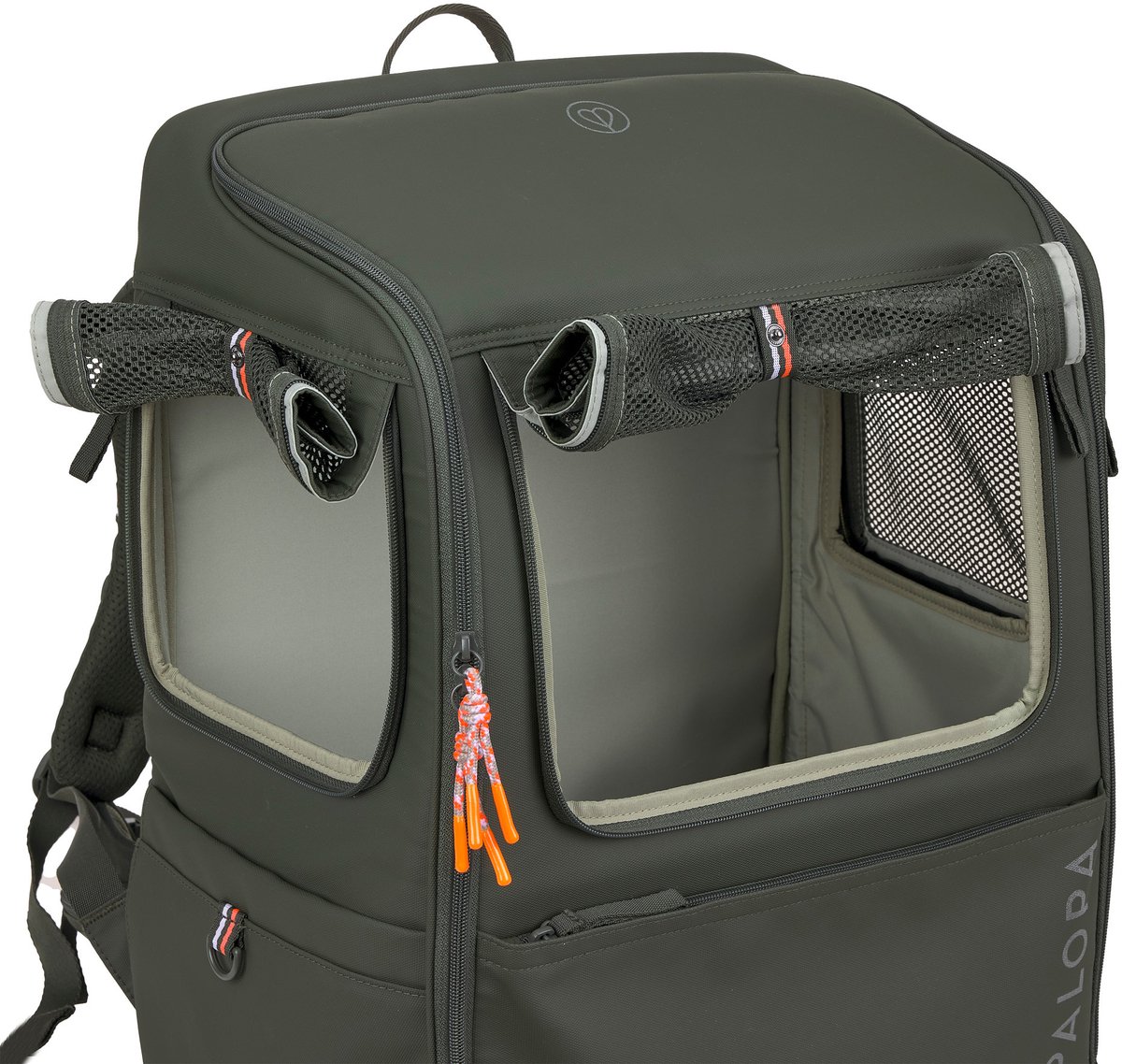 Palopa rugzak-draagtas voor de hond Kari - Dark olive / S