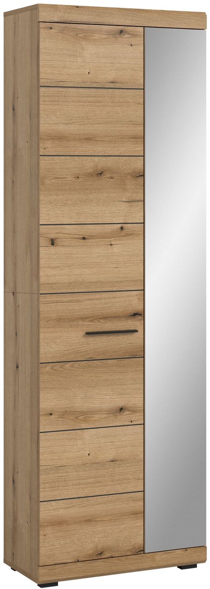 xonox Kledingkast Scout Xonox - Evoke Oak - 62x197x37cm - Spiegel Bruin