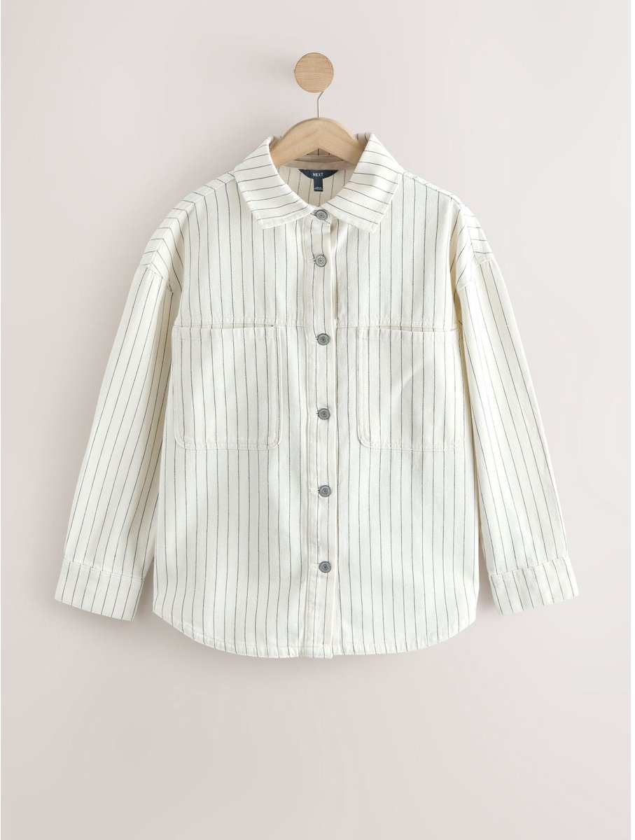 Next - Dames - Oversized denim boyfriend-overhemd - Wit
