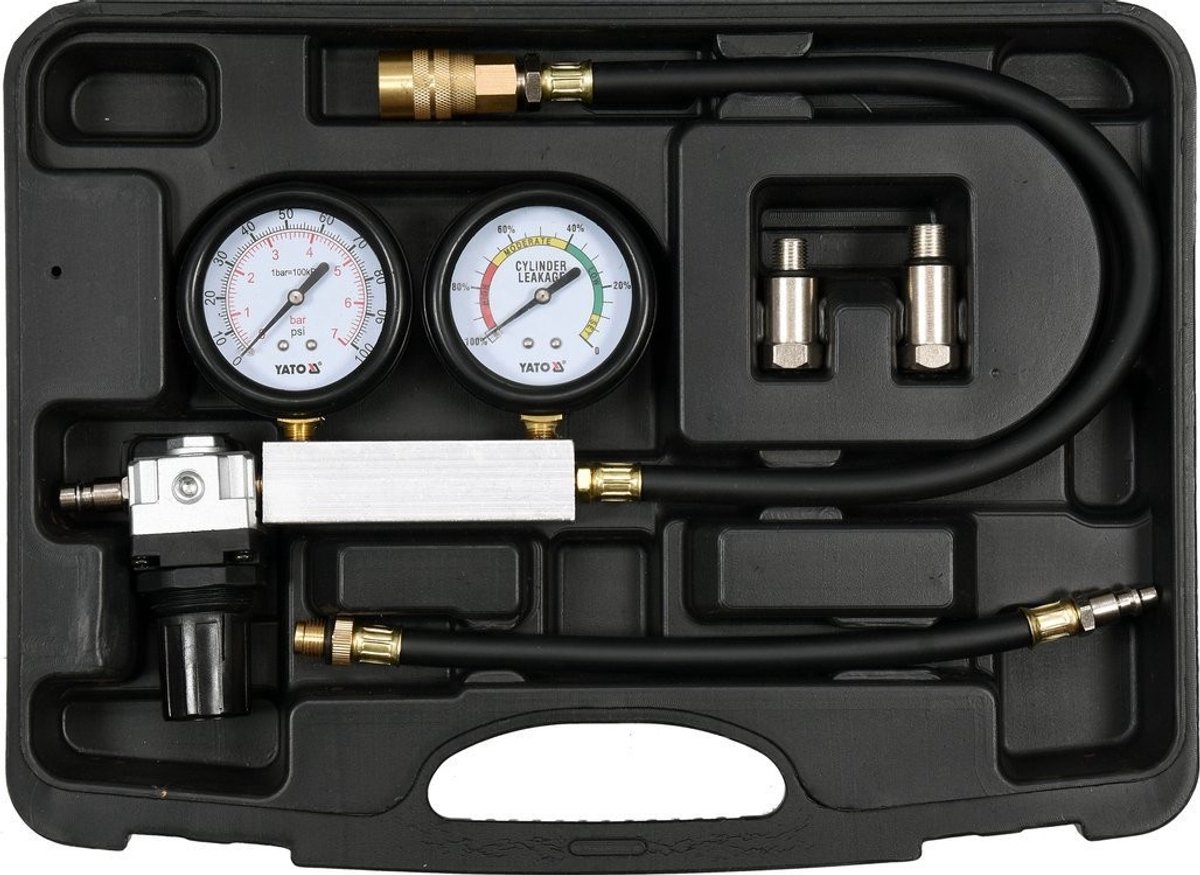 Yato - Serie YT - Tester Cilinderlekkage - Benzinemotoren - Inclusief Manometer