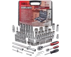 BaumAuto BM-41082-5 - Dopsleutelset - 108 Elementen - Cr-V Walizka