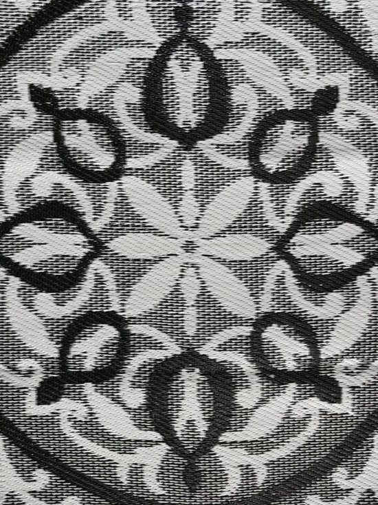 Buitenkleed 270-360cm, zwart/wit/grijs, Ruit
