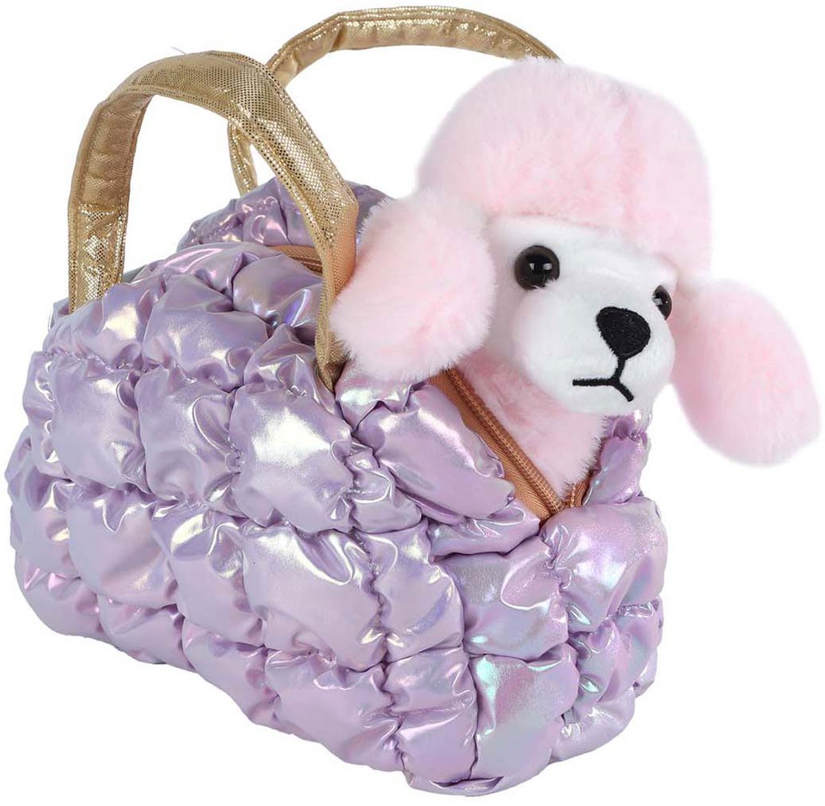 Pluche poes knuffel met draagtas - Take Me Home speelgoed knuffel kat.