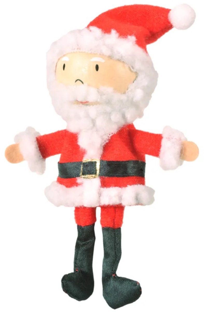 Fiesta Crafts vingerpop kerstman - educatief speelgoed multicolor.