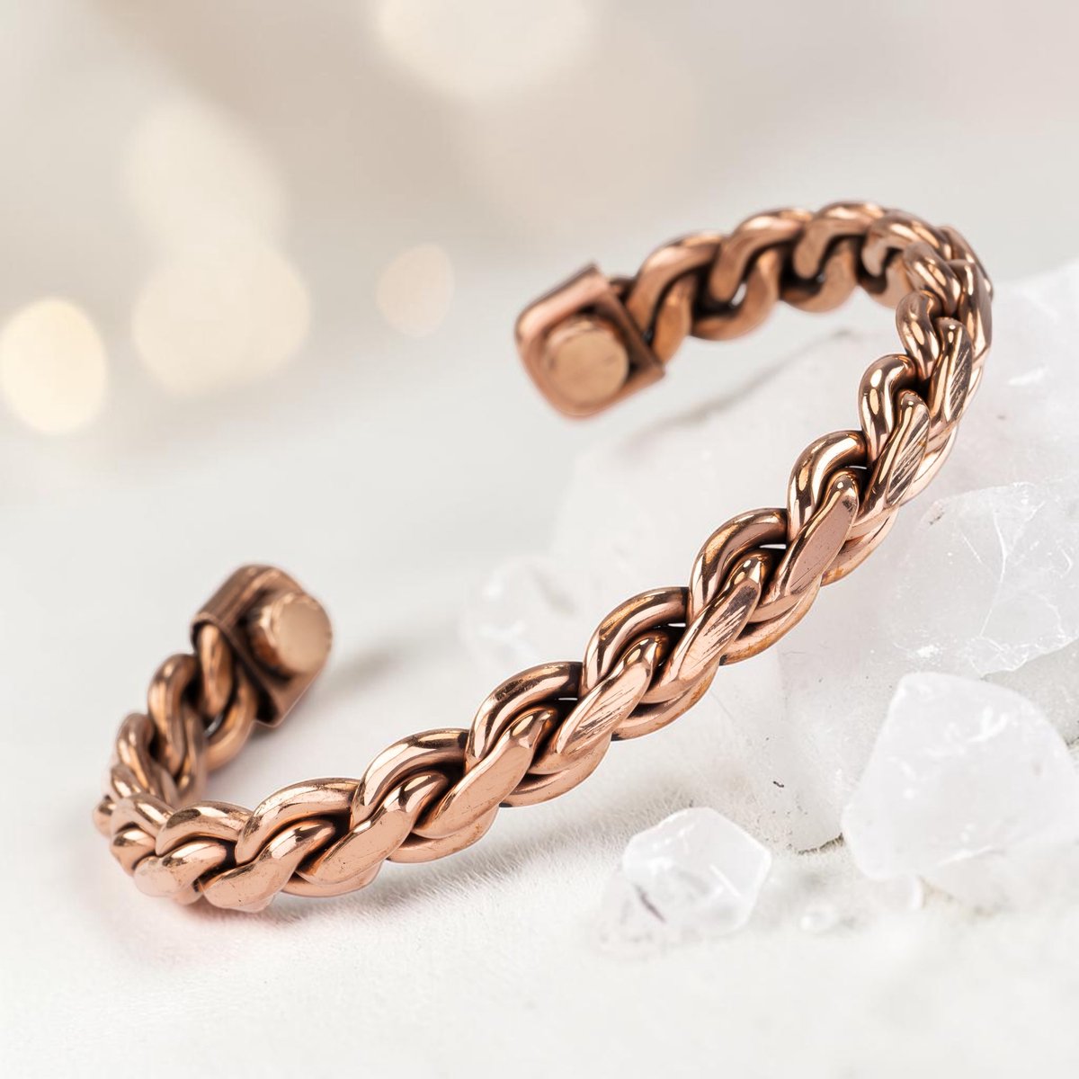 Koperen Magneet Armband - Unisex - Gevlochten - Medium - DEVA Loves