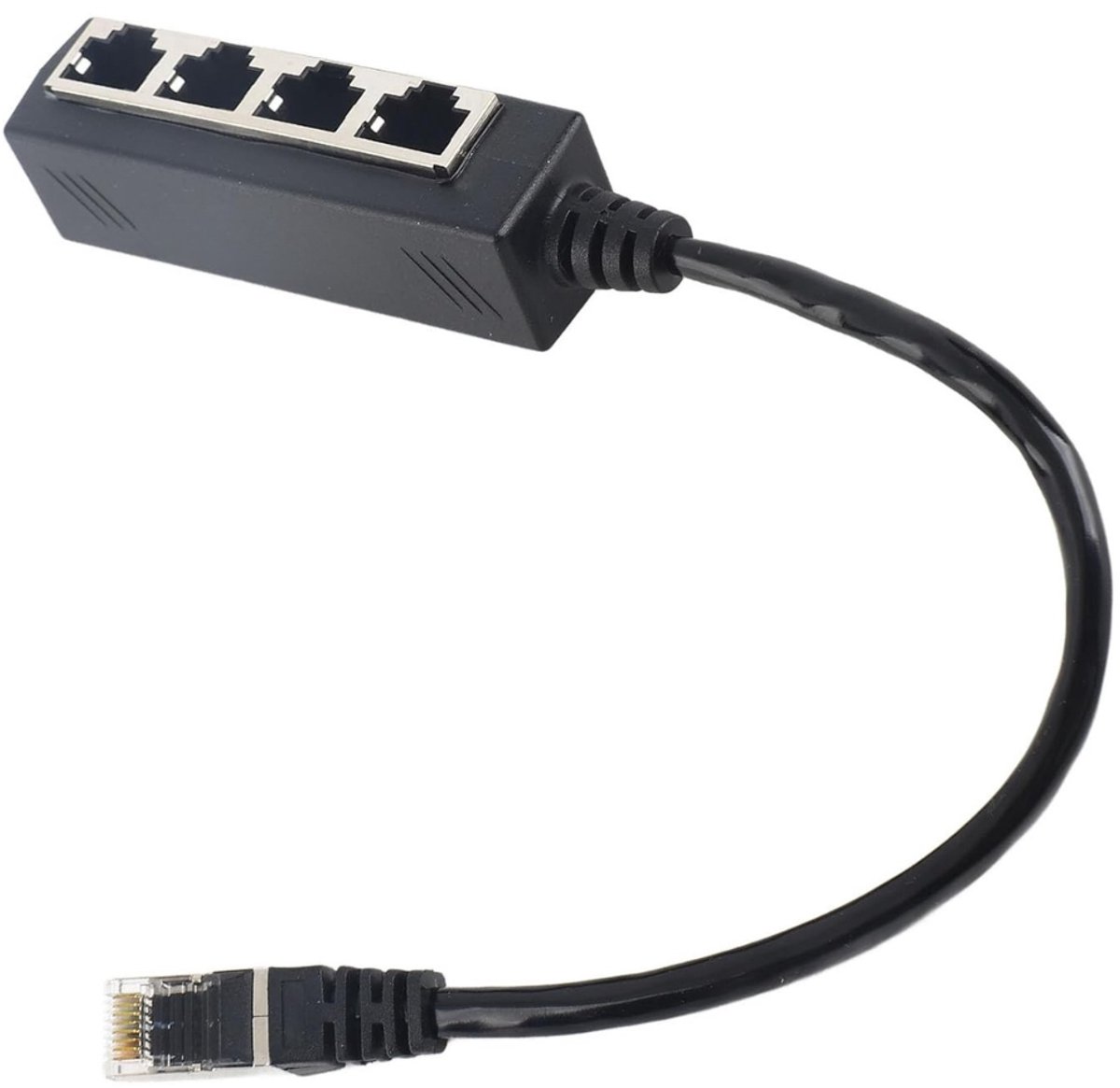 ZMR® Internet Splitter - Internetkabel - Netwerk Switch - Zwart - 12cm x 12cm x 3cm