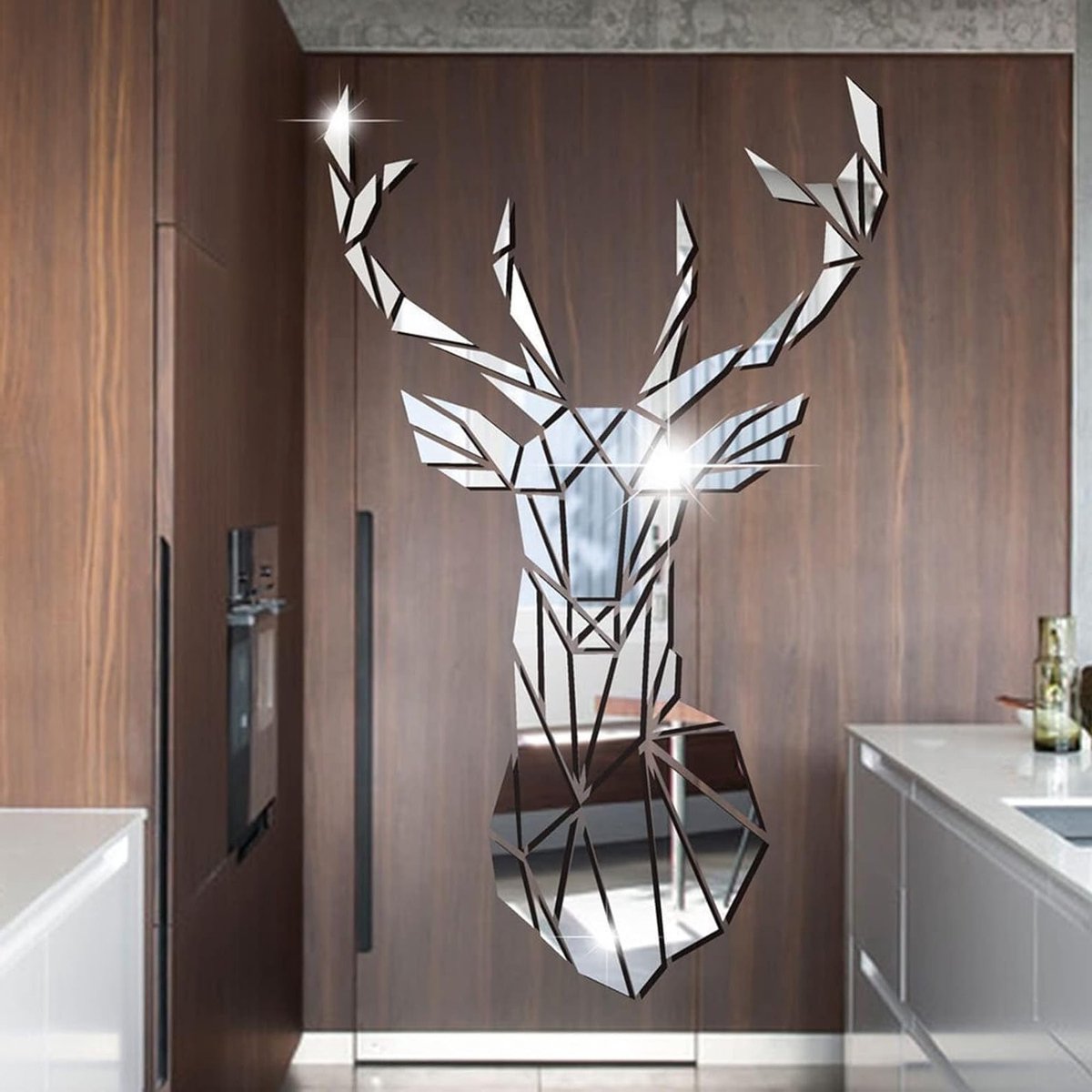 Spiegels voor Wanddecoratie | Zelfklevende Acryl Spiegels voor Woonkamer en Slaapkamer, 3D Wandkunst en Muurdecoratie