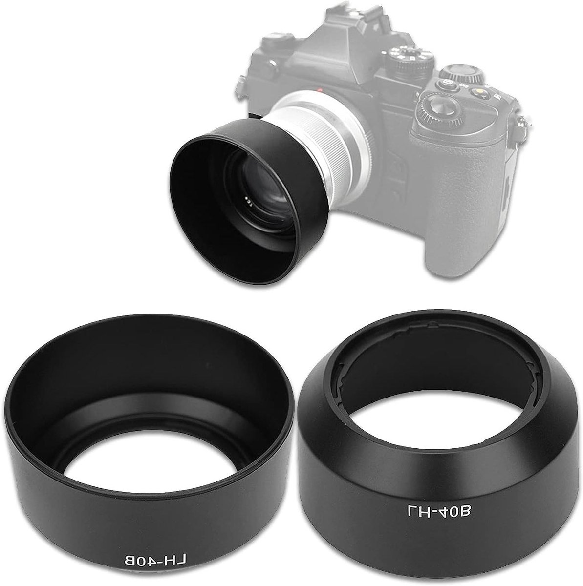 Camera Lens Hood Vervanging 37mm voor Digitale 45mm f/1.8 Objectief - Zwart, Bescherming, Fotografie Accessoire