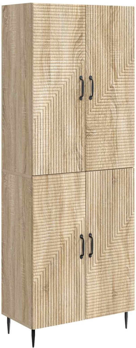 vidaXL Kast - Set - 2 - st - Sonoma - Eiken - Bewerkt - hout Sonoma Eiken