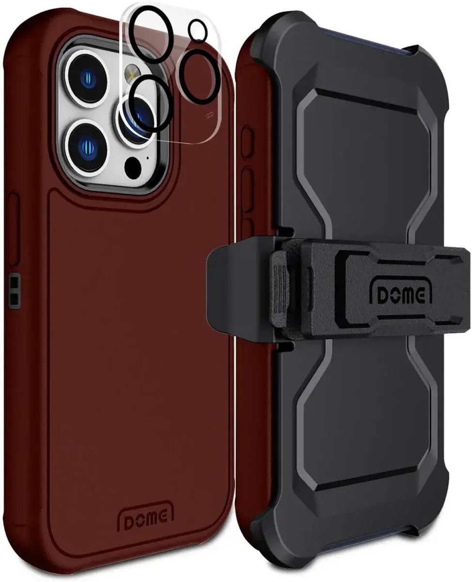 Whitestone Aegis Hoesje Geschikt voor Apple iPhone 15 Pro Full Protect Cover Rood