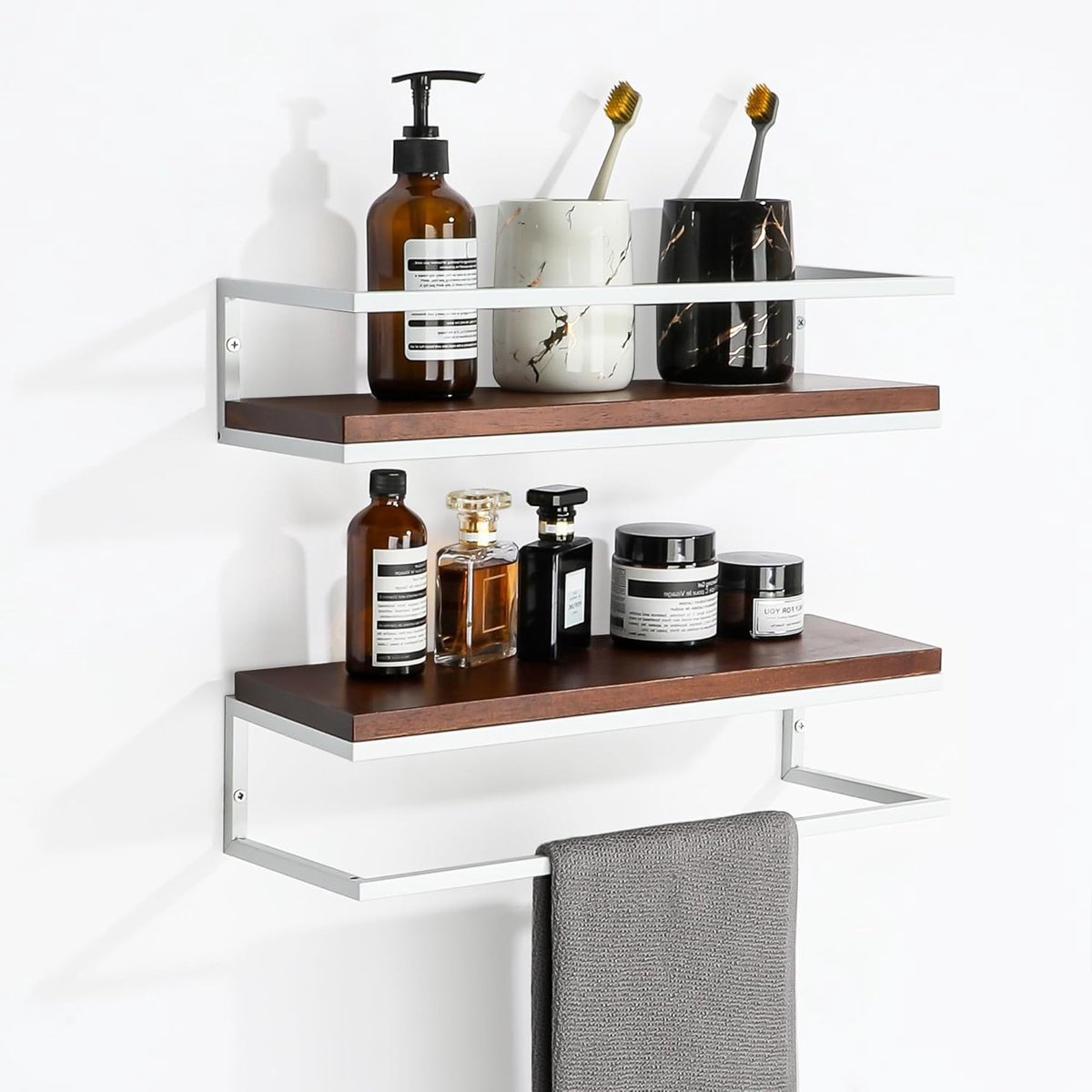 Houten wandrek EGXZ2401HL-WD-400-W-2P voor stijlvolle opslag en decoratie in huis