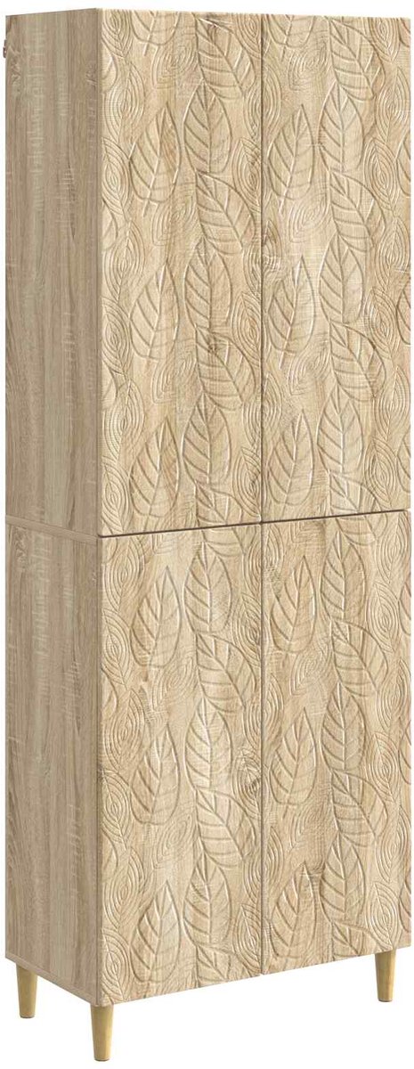 vidaXL Kast - Set - 2 - st - Sonoma - Eiken - Bewerkt - hout Sonoma eiken